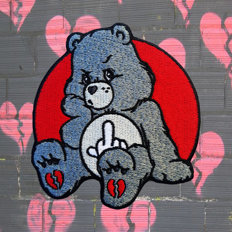 DON'T CARE BEAR 3.5" IRON-ON PATCH